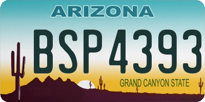 AZ license plate BSP4393