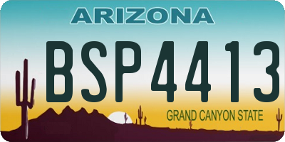 AZ license plate BSP4413