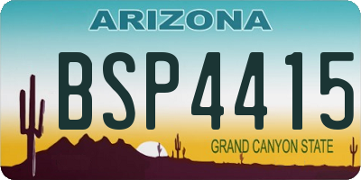 AZ license plate BSP4415