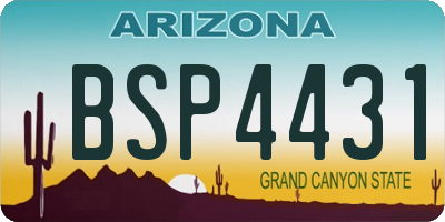 AZ license plate BSP4431
