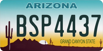AZ license plate BSP4437