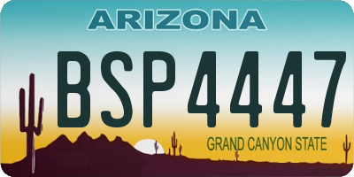 AZ license plate BSP4447