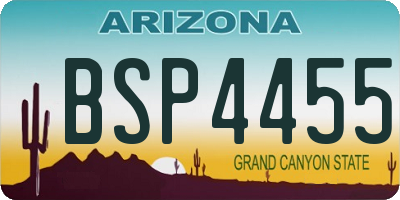 AZ license plate BSP4455