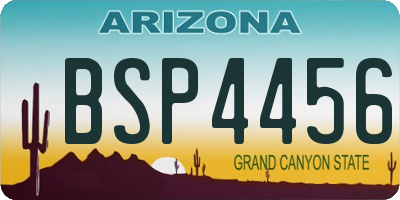AZ license plate BSP4456