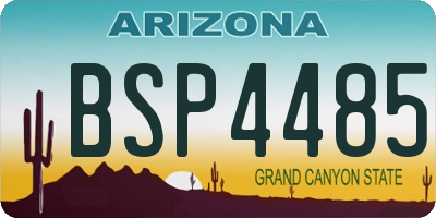 AZ license plate BSP4485
