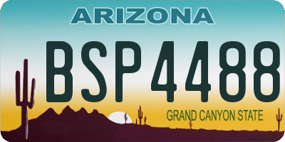AZ license plate BSP4488