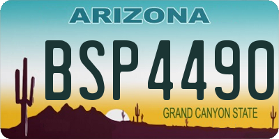 AZ license plate BSP4490