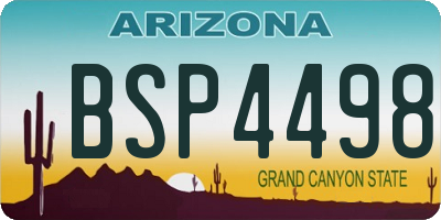 AZ license plate BSP4498