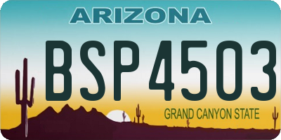 AZ license plate BSP4503