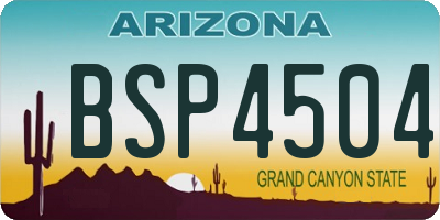 AZ license plate BSP4504