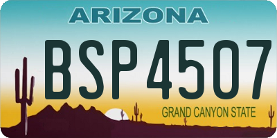 AZ license plate BSP4507