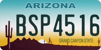 AZ license plate BSP4516