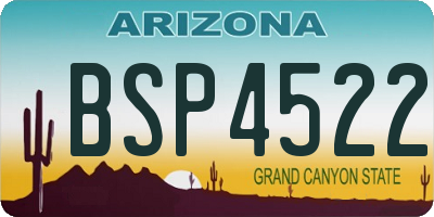 AZ license plate BSP4522