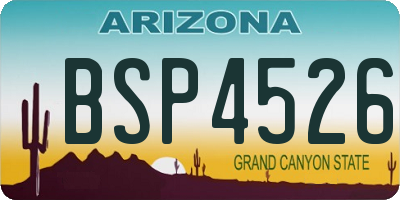 AZ license plate BSP4526