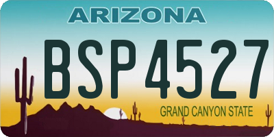 AZ license plate BSP4527
