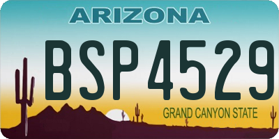 AZ license plate BSP4529