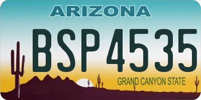 AZ license plate BSP4535