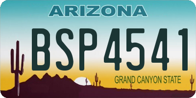 AZ license plate BSP4541