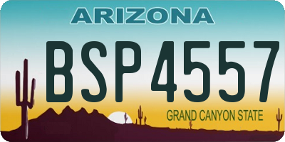 AZ license plate BSP4557