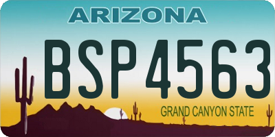 AZ license plate BSP4563