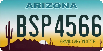 AZ license plate BSP4566