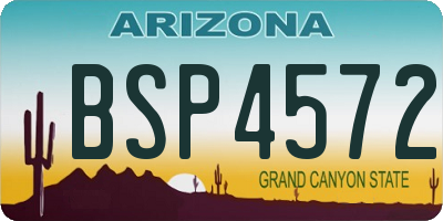 AZ license plate BSP4572