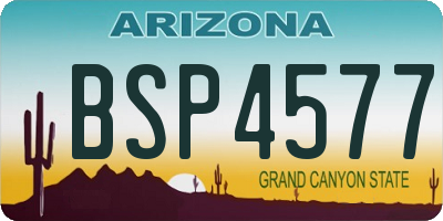 AZ license plate BSP4577