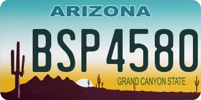AZ license plate BSP4580