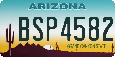 AZ license plate BSP4582