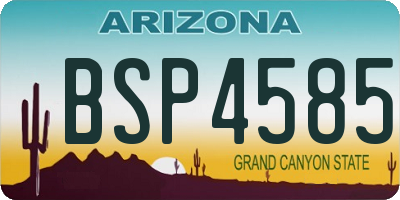 AZ license plate BSP4585