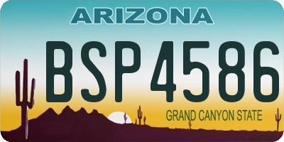 AZ license plate BSP4586