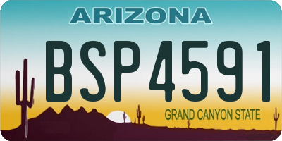 AZ license plate BSP4591