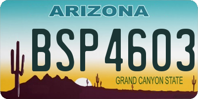 AZ license plate BSP4603