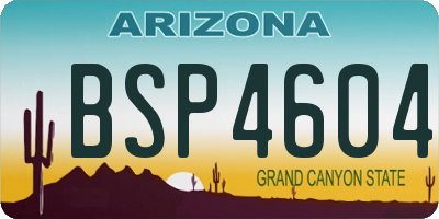 AZ license plate BSP4604