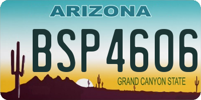 AZ license plate BSP4606