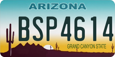 AZ license plate BSP4614