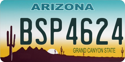 AZ license plate BSP4624