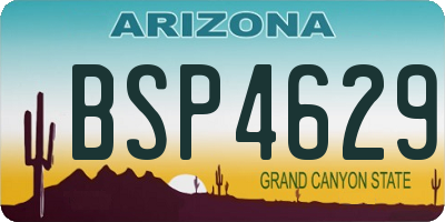 AZ license plate BSP4629