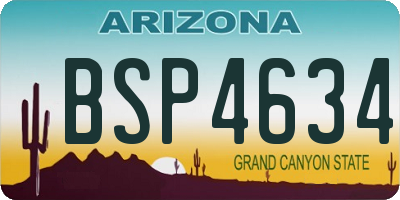 AZ license plate BSP4634