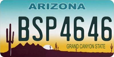 AZ license plate BSP4646