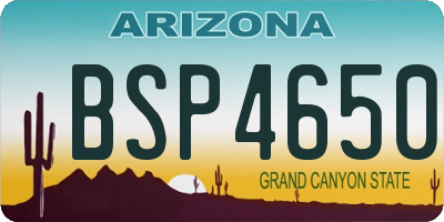 AZ license plate BSP4650