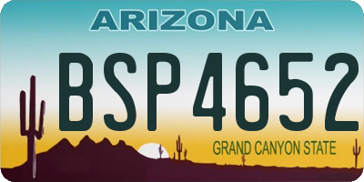 AZ license plate BSP4652