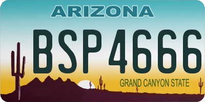 AZ license plate BSP4666