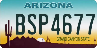 AZ license plate BSP4677