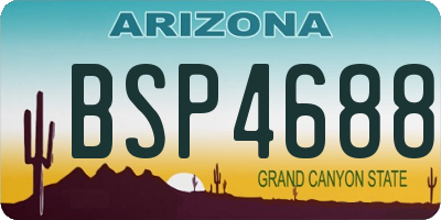 AZ license plate BSP4688