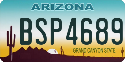 AZ license plate BSP4689