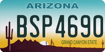 AZ license plate BSP4690
