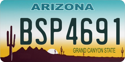 AZ license plate BSP4691