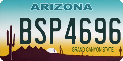 AZ license plate BSP4696