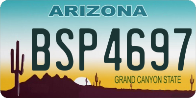 AZ license plate BSP4697